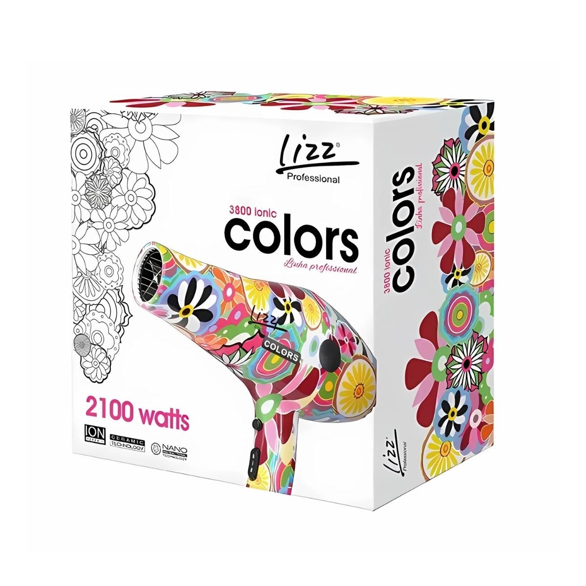 Secador Colors 3800 Ionic Lizz Profissional com Ions para Redução de Frizz Selagem Dos Fios - 6