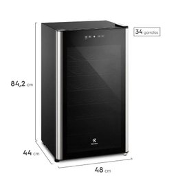 Adega Electrolux 34 Garrafas Preta WSF34 127V 01362WBA135 - 3