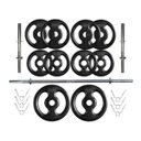 Ver imagem 1 de Kit Profissional 30 Kg de Anilhas + 2 Barras de 40cm + Barra de 160cm