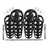 Kit com 80 Kg de Anilhas Ferro Fundido + Barras de Supino e Halteres - 1
