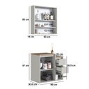 Ver imagem 4 de Conjunto para Banheiro 60cm com Gabinete Suspenso e Espelheira Bologna Art In Móveis