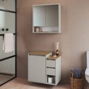 Ver imagem 5 de Conjunto para Banheiro 60cm com Gabinete Suspenso e Espelheira Bologna Art In Móveis