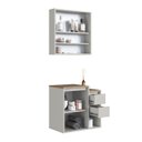 Ver imagem 1 de Conjunto para Banheiro 60cm com Gabinete Suspenso e Espelheira Bologna Art In Móveis