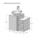 Ver imagem 6 de Gabinete Suspenso para Banheiro com Cuba Íbis Preto