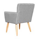 Ver imagem 4 de Kit 2 Poltronas para Sala de Espera e Salão de Beleza e Barbearia Pés Palito - Linho - Sv Decor:linh