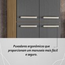 Ver imagem 7 de Armário de Cozinha Completa Mdf 10 Portas 2 Gavetas Atenas Plus - Freijó/gris