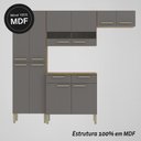 Ver imagem 5 de Armário de Cozinha Completa Mdf 10 Portas 2 Gavetas Atenas Plus - Freijó/gris