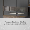 Ver mais imagens de Armário de Cozinha Completa Mdf 10 Portas 2 Gavetas Atenas Plus - Freijó/gris
