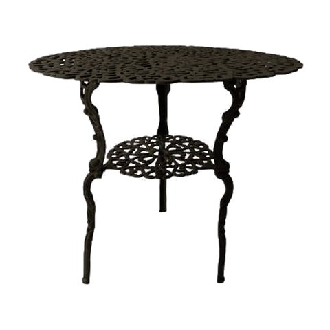 Mesa de Jardim em Alumínio Preto Viena 80cm Piscina Varanda