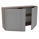 Ver imagem 4 de Armário Aéreo 120cm com 2 Portas Cinza Lux Madesa