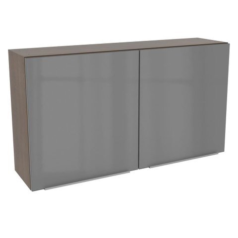 Armário Aéreo 120cm com 2 Portas Cinza Lux Madesa