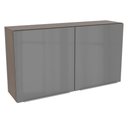 Ver imagem 1 de Armário Aéreo 120cm com 2 Portas Cinza Lux Madesa