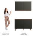 Ver imagem 6 de Kit Armário de Cozinha Aéreo e Balcão Gabinete de Pia 120 cm Preto Reims Madesa