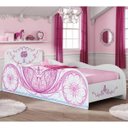 Ver imagem 1 de Cama Infantil Carruagem Branco Rosa Móveis Estrela
