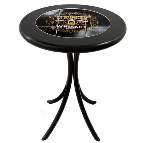 Mesa de Canto para Cozinha Pequena Madeira Maciça Empório Tambo - Stronger Whiskey - Preto