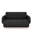 Ver imagem 4 de Sofá Decorativo Living Sala de Estar Bornéu 148cm Pés de Madeira Pu Preto G33 - Gran Belo