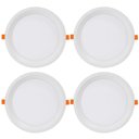 Ver imagem 1 de Kit 4 Painel de Led Redondo Embutir Recuado 24w Bivolt Taschibra 6500k Frio
