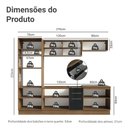 Ver imagem 3 de Armário de Cozinha Completa 270 Cm Rustic/preto Lux Madesa 05