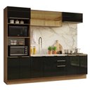 Ver imagem 2 de Armário de Cozinha Completa 270 Cm Rustic/preto Lux Madesa 05