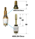 Ver imagem 3 de Reparo Registro Pressão com Cruzeta Bruta Branca e Castelo Deca 1/2 e 3/4 - 4688204k200