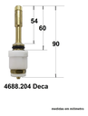Ver imagem 4 de Reparo Registro Pressão com Cruzeta Bruta Branca e Castelo Deca 1/2 e 3/4 - 4688204k200