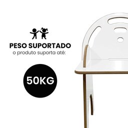 Conjunto Mesa Infantil com Cadeira Didática para Estudo Pintura - Branco - 8