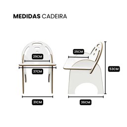Conjunto Mesa Infantil com Cadeira Didática para Estudo Pintura - Branco - 4