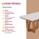 Ver imagem 5 de Mesa para Sala de Jantar Flora 180cm Tampo Canto Moeda Laqueado com Vidro
