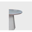 Ver imagem 2 de Mesa de Jantar Cone Oitavada 90cm Tampo Duplo Vidro Off/mel/off