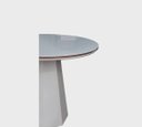 Ver imagem 2 de Mesa de Jantar Cone Oitavada 90cm Tampo Duplo Vidro Off/mel/off