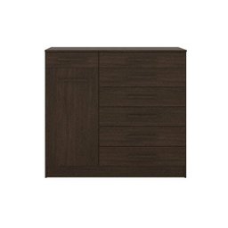 COMODA AURORA 7 GAVETAS 1 PORTA COM PRATELEIRA INTERNA EBANO TOUCH - DEMÓBILE - 3