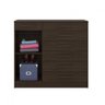 COMODA AURORA 7 GAVETAS 1 PORTA COM PRATELEIRA INTERNA EBANO TOUCH - DEMÓBILE - 2