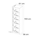 Ver imagem 3 de Sapateira Golden 2 portas 6 prateleiras Branca - Demóbile