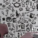 Ver imagem 1 de Papel De Parede Vinílico Lavável Cozinha Gourmet Café Branco
