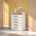 Ver imagem 3 de Cômoda Triunfo com 5 Gavetas Branco Demóbile
