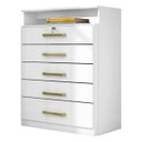 Ver imagem 2 de Cômoda Triunfo com 5 Gavetas Branco Demóbile