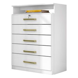 Cômoda Triunfo com 5 Gavetas Branco Demóbile - 2