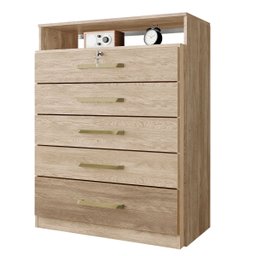 Cômoda Triunfo 5 gavetas Nogal Vanilla Touch - Demóbile - 1