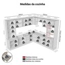 Ver imagem 3 de Armário de Cozinha Completa de Canto 549 cm Rustic/Crema Vik Madesa 01
