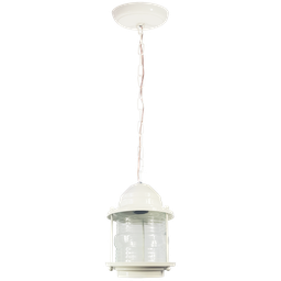Luminária Pendente Lampião Colonial de Teto Branca Vintage - 1