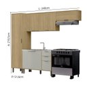 Ver imagem 5 de Cozinha Modulada 4 Peças Completa Vick Castanho Off White