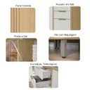 Ver imagem 7 de Cozinha Modulada 4 Peças Completa Vick Castanho Off White