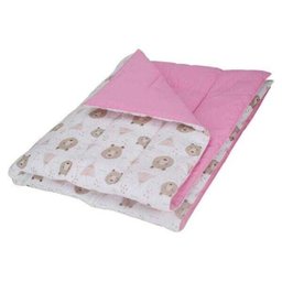 Edredom Pet Cachorro Gato Fofura Dupla Face - Ursos - Rosa - Amour Pet - 1
