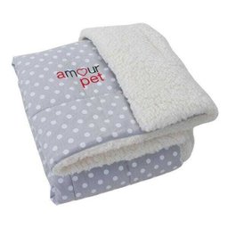 Edredom Pet Cachorro Gato Fofura Carapinha - Cinza Poá - Amour Pet - 1