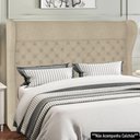 Ver imagem 2 de Cabeceira Cama Box Casal 140cm Trinidad P02 Boucle Bege - Mpozenato