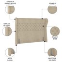 Ver imagem 3 de Cabeceira Cama Box Casal 140cm Trinidad P02 Boucle Bege - Mpozenato