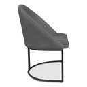 Ver imagem 5 de Kit 06 Cadeiras Poltrona de Jantar Bela Suede Base Metálica Industrial Preto - Pallazio