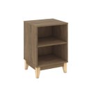 Ver imagem 1 de Mesa de Apoio 40 X 57 Cm 2 Nichos Pés Madeira Mdp Freijó - Clicklar