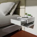 Ver imagem 4 de Mesa de Cabeceira Suspensa com Gaveta e Prateleira