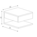 Ver imagem 5 de Mesa de Cabeceira Suspensa com Gaveta e Prateleira Amadeirado